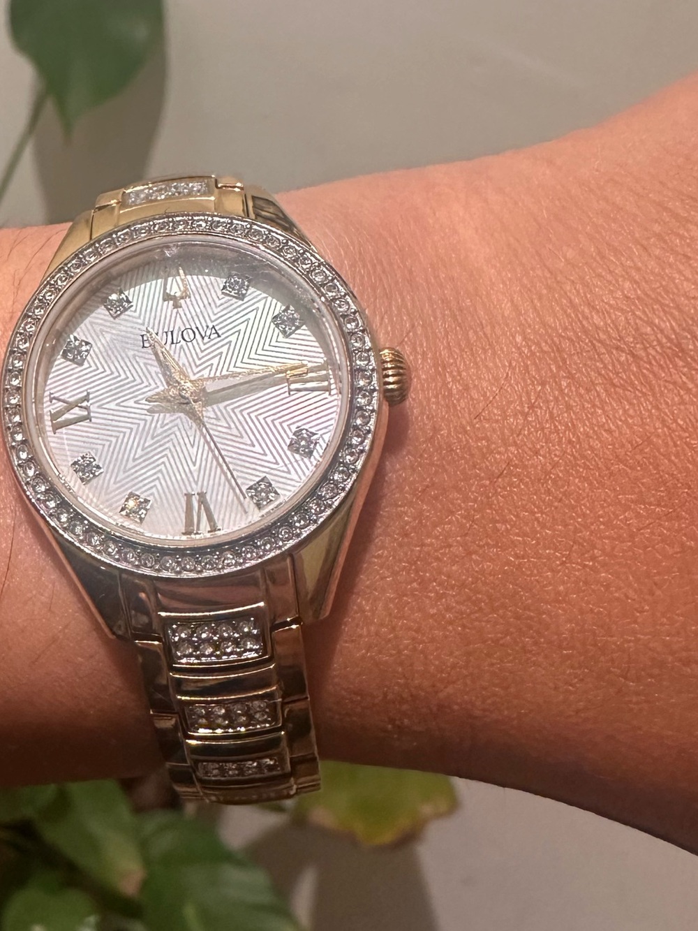 ✨ Bulova | Two-Tone Gold and Silver Crystal Accent Women's Watch